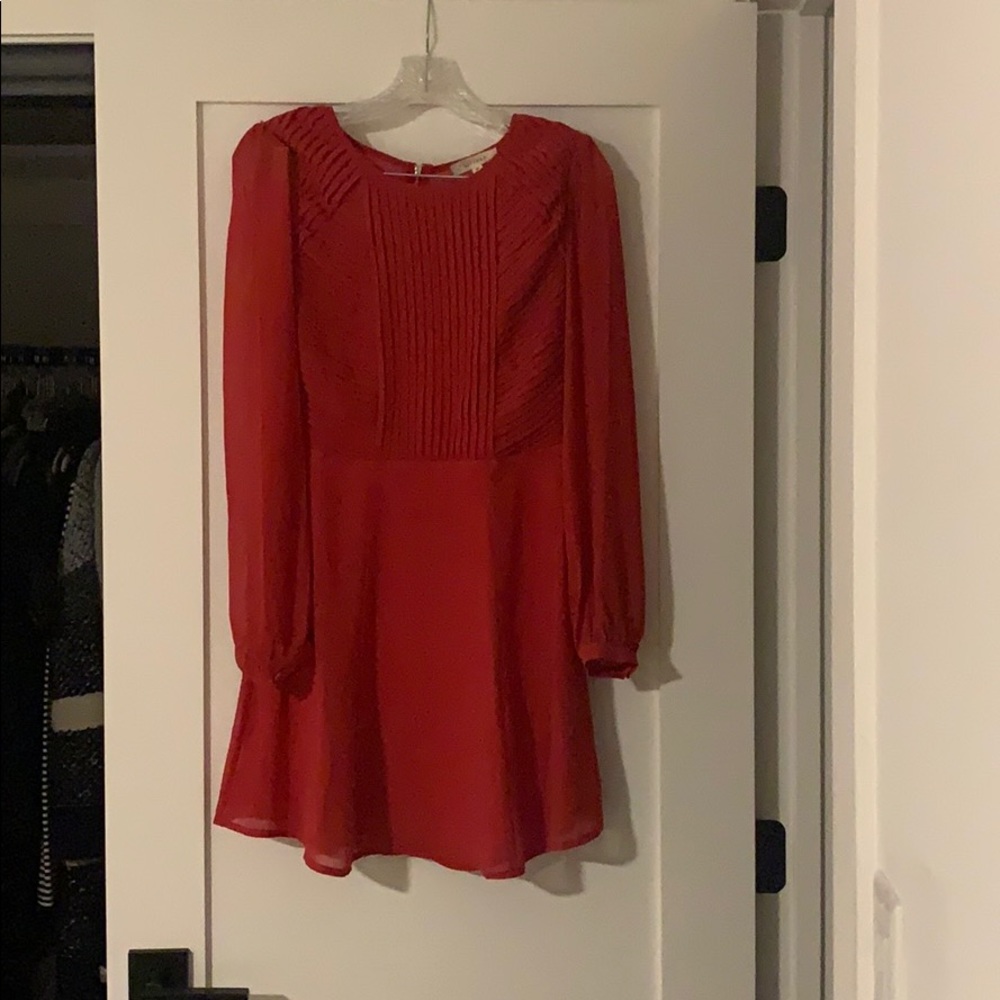 Red above the knee dress